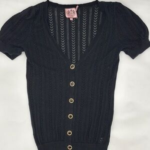 Juicy Couture Short Sleeve Button Cardigan